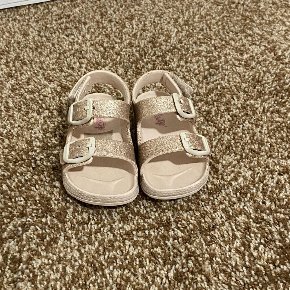 Gold Glitter toddler girl sandals
